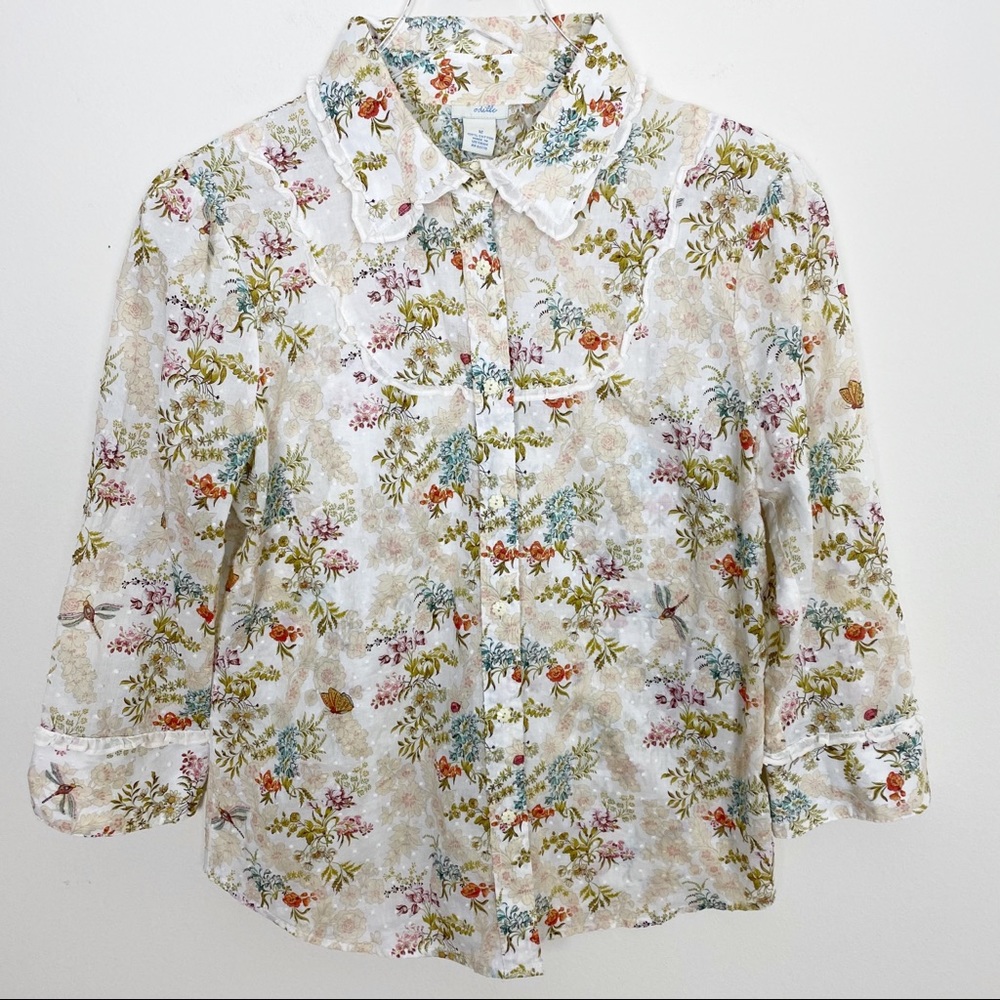 Anthropologie odille floral button down